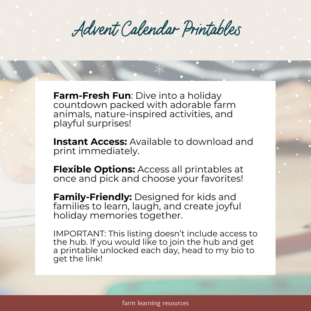 Advent Calendar Printables - Full Set