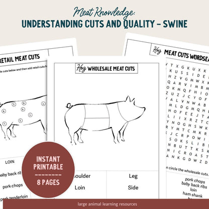 PRINTABLE Hog Meat Cuts and Quality - Learning About Pork