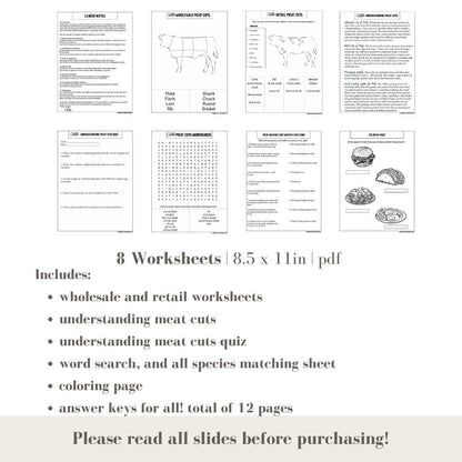 PRINTABLE Cattle Meat Cuts and Quality - Learning About Beef